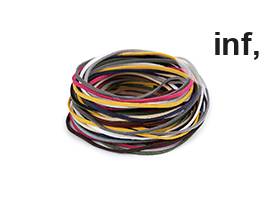 Ficelle plate en similicuir, largeur 3 mm