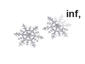 Patch thermocollant Flocon de Neige avec paillettes, Ø 4 cm