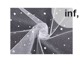 Tulle avec étoiles et hologramme