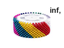 Épingles à tête en plastique/Épingles de couturière sur rosette, longueur 37 mm