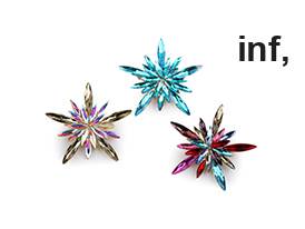 Broche avec strass, Flocon de neige