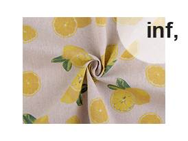 Tissu en coton/Imitation lin, épais, Citrons