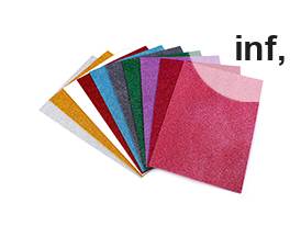 Feuilles de mousse artisanale Moosgummi avec paillettes, 20 x 30 cm