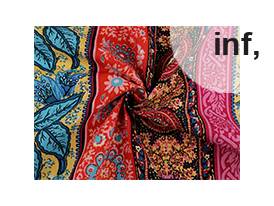 Tissu/Toile en coton avec tissage plus fin, motif oriental 