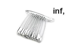 Épingles à nourrice, longueur 45 mm