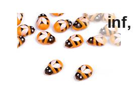 Abeille en bois décorative et autocollante