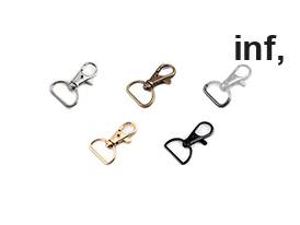 Mousqueton métallique pour sangle de 18 mm