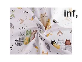 Tissu/Toile en coton, Chats