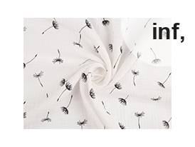 Tissu en mousseline de coton, double, moelleux