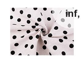 Tissu en coton/Imitation lin, épais, à pois