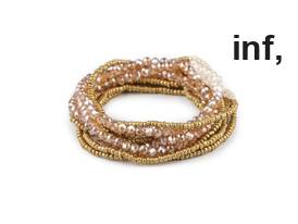 Bracelets élastiques en perles de rocaille et perles taillées, lot de 10 pièces