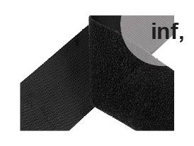 Bande Velcro, profil bas, largeur 50 mm