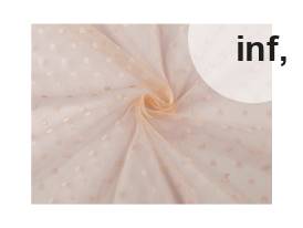 Tulle extensible doux à pois