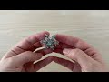 Broche rotative avec strass, Flocon de neige