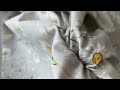 Tissu Half Panama en coton avec imprimé floral numérique