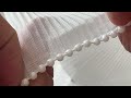 Volant plissé avec perles, largeur 80 mm