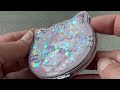 Miroir de poches avec paillettes liquides, chat
