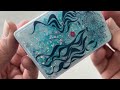 Miroir de poche avec paillettes liquides, fille