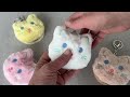 Miroir de poche en peluche / Pendentif pour sac à main, Chat