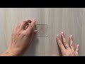 Autocollant transparent double face, 5,8 x 5,8 cm