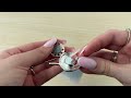 Broche aimantée avec strass, Feuille