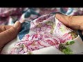 Tissu/Toile en coton, Fleurs, papillons, largeur 220 cm